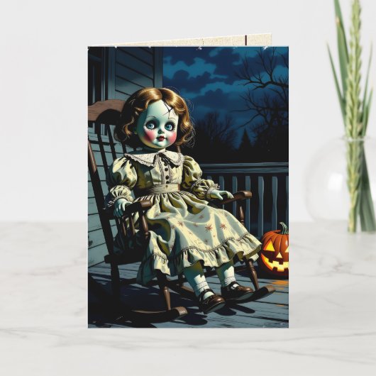 Haunted Doll and Halloween Pumpkin カード (正面)