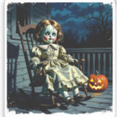 Haunted Doll and Halloween Pumpkin シール (正面)