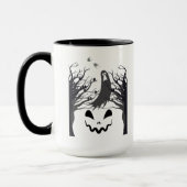 Haunted Forest Ghost Mug – Dark & Spooky Silhouett マグカップ (左)