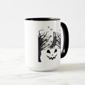 Haunted Forest Ghost Mug – Dark & Spooky Silhouett マグカップ (正面右)
