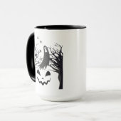 Haunted Forest Ghost Mug – Dark & Spooky Silhouett マグカップ (正面左)
