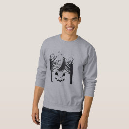 Haunted Forest Ghost Silhouette Men’s Crewneck Swe スウェットシャツ