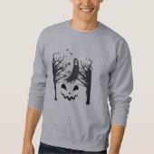 Haunted Forest Ghost Silhouette Men’s Crewneck Swe スウェットシャツ (正面)