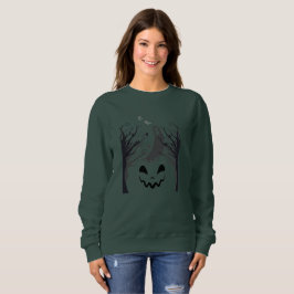 Haunted Forest Ghost Silhouette Women’s Crewneck S スウェットシャツ