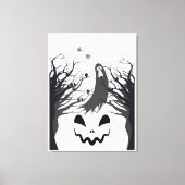 Haunted Forest Ghost Stretched Canvas – Dark & Spo キャンバスプリント (正面)