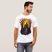 Haunted Forest � Spooky Halloween Nature Tee Tシャツ (正面フル)
