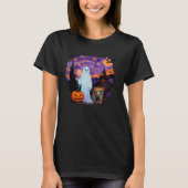 Haunted Ghost Spirit – Halloween Horror Night Scen Tシャツ (正面)