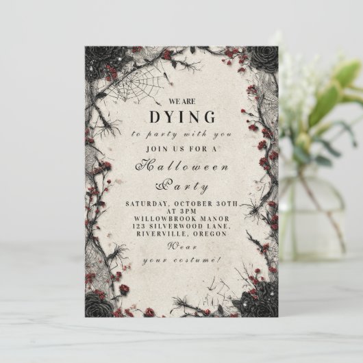 Haunted Gothic Rose Halloween Celebration 招待状 (スタンド正面)