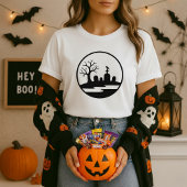 Haunted Graveyard Silhouette Modern Tシャツ