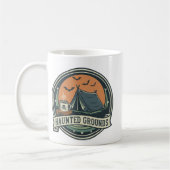 Haunted Grounds Spooky Camping Coffee Design コーヒーマグカップ (左)