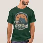 Haunted Grounds Spooky Camping Coffee Design Tシャツ (正面)