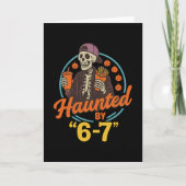Haunted Halloween Skeleton Haunted Six Seven Numbe カード (正面)
