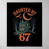 Haunted Halloween Skeleton Haunted Six Seven Numbe ポスター (正面)