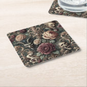 Haunted Harmonics – Gothic Victorian  スクエアペーパーコースター (アングル)