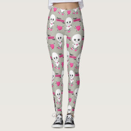 Haunted Heart: Voodoo Doll & Hearts Leggings レギンス