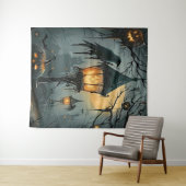 Haunted Hollow – Halloween Night タペストリー (インサイチュ(横))