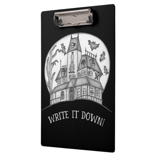 Haunted House and Bats Halloween  クリップボード (左)