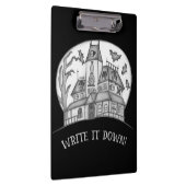 Haunted House and Bats Halloween  クリップボード (右)