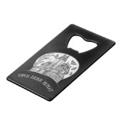 Haunted House and Bats Halloween  クレジットカード栓抜き (正面アングル)