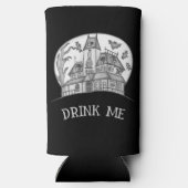 Haunted House and Bats Halloween  スリム缶クーラー (裏面)