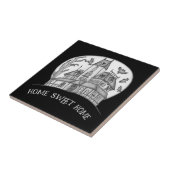 Haunted House and Bats Halloween  タイル (側面)