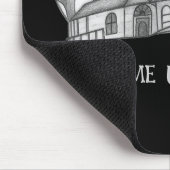 Haunted House and Bats Halloween  マウスパッド (コーナー)