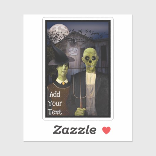 Haunted House Asylum Halloween シール (シート)