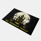 Haunted House, Cemetery & Pumpkins - Halloween ドアマット (アングル)