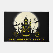 Haunted House, Cemetery & Pumpkins - Halloween ドアマット (正面)