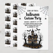 Haunted House Costume Halloween Party Invitation   招待状 (正面/裏面)