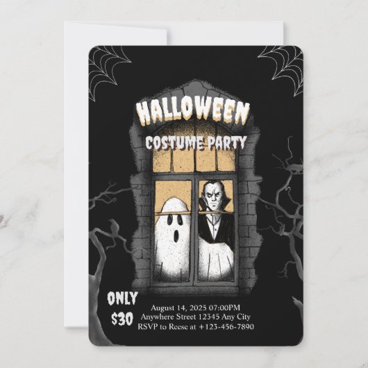 Haunted House Costume Party Invitation 招待状 (正面)