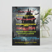 Haunted House Halloween Invitation (スタンド正面)