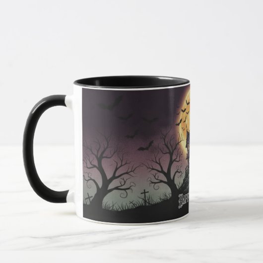 Haunted House Halloween Mug マグカップ (左)