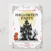 Haunted House Halloween Party Invitation! 招待状 (正面)