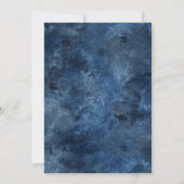 Haunted House Halloween Party Invitation – Blue セーブザデート (裏面)