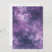 Haunted House Halloween Party Invitation – Purple セーブザデート (裏面)