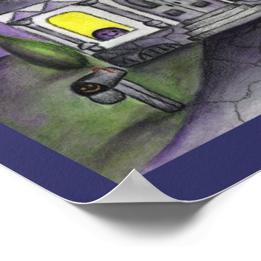 Haunted House Halloween Poster ポスター (角)