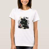 “Haunted House Halloween T-Shirt | Nabil Designs” Tシャツ (正面)
