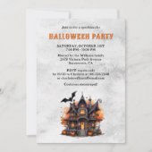 Haunted House Jack O’Lantern Halloween Party 招待状 (正面)