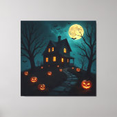 Haunted House Premium Wrapped Canvas キャンバスプリント (正面)