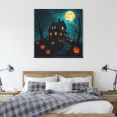 Haunted House Premium Wrapped Canvas キャンバスプリント (インサイチュ (寝室))