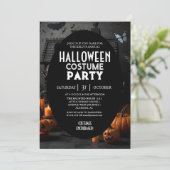  Haunted House Pumpkin Halloween Costumes Party 招待状 (スタンド正面)