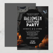  Haunted House Pumpkin Halloween Costumes Party 招待状 (正面/裏面)