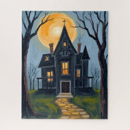 Haunted House | Spooky Halloween Watercolor ジグソーパズル