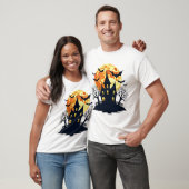 Haunted House with Bats � Spooky Halloween Tee Tシャツ (ユニセックス)