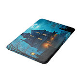 Haunted Mansion Blue Moonlight Night Design バスマット (アングル)
