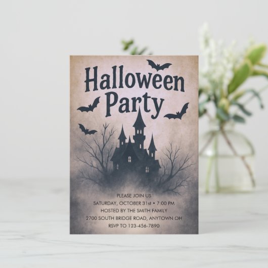 Haunted Mansion Halloween Party 招待状 (スタンド正面)