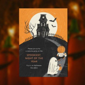 Haunted Mansion Halloween Party Invitation 招待状