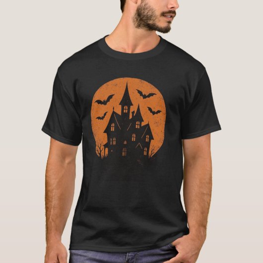 Haunted Moon Halloween T-Shirt Tシャツ (正面)