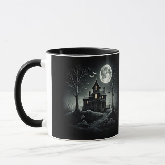 HAUNTED NIGHT Black Mug  マグカップ (左)